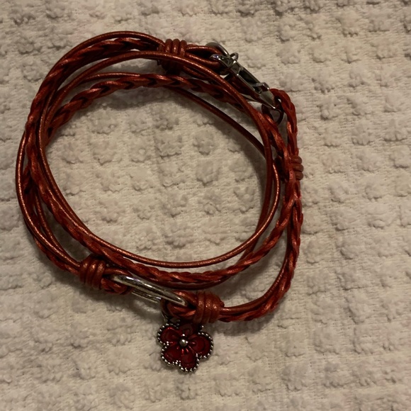 Lizzy James Red Leather Wrap Bracelet - Picture 4 of 6
